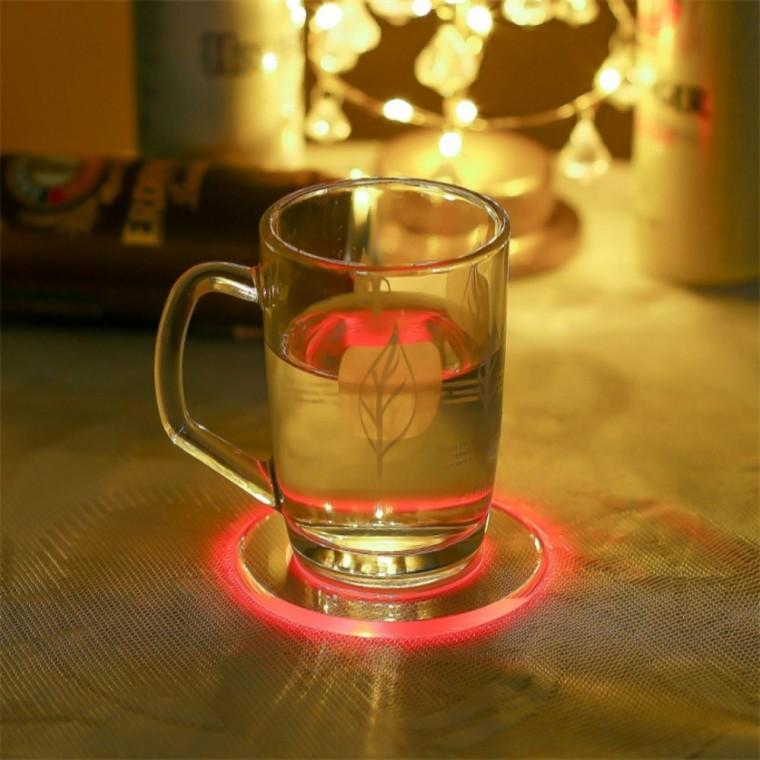 LED 컵받침 원형코스터 물컵받침대 카페코스터 유리컵받침대 led컵받침