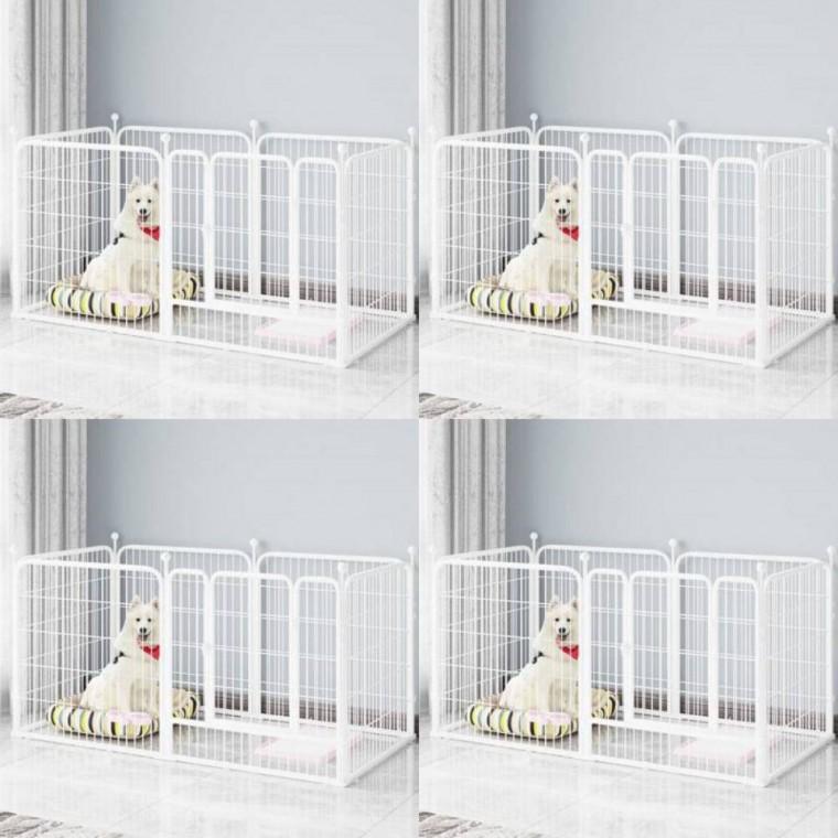애견 철제 펜스 90cmx100cm 화이트 강아지팬스 홴스