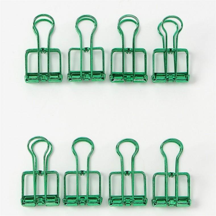 철제 더블 클립 8개 2cm 그린 대형 더블클립