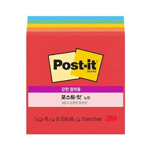 3M 강한 포스트잇 노트 플레이풀프라이머리즈 76x76mm