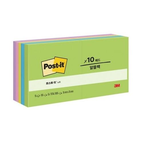 3M 포스트잇 플로랄 판타지 654-10AU 76x76mm
