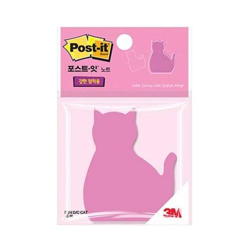 3M 포스트잇 노트 강한점착용 SSN DC Cat 고양이 45매