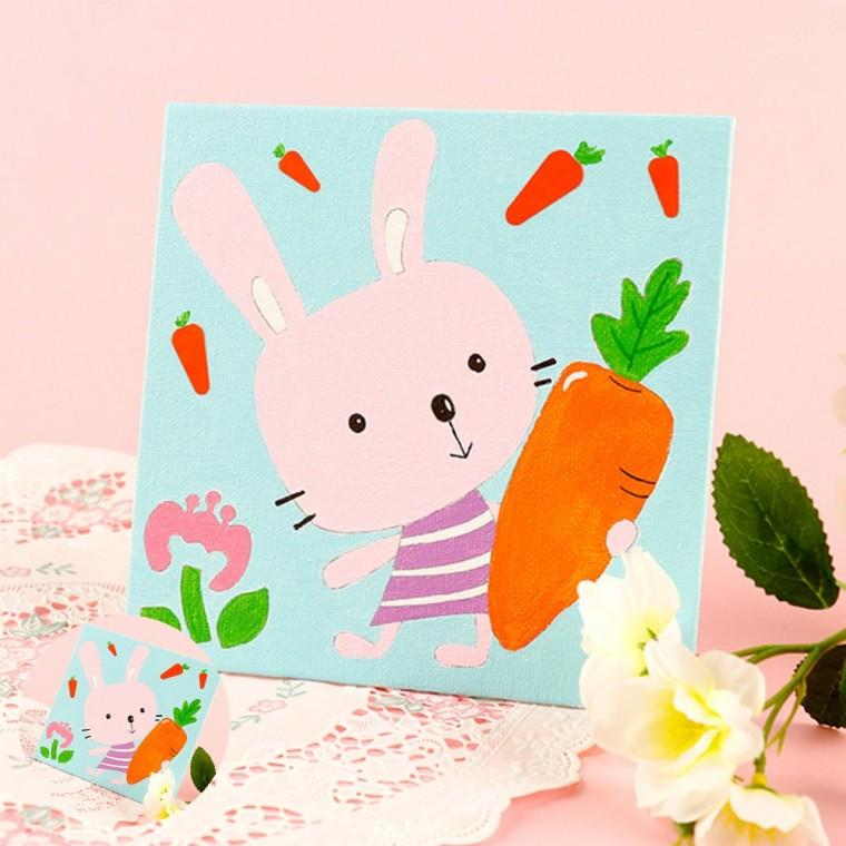 캔버스패널 캔버스판넬 미술세트 캔버스보드 아트캔버스 DIY 유화그리기 보드세트 토끼