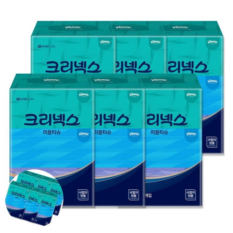 미용각티슈 사각티슈 차량티슈 차량용티슈 각티슈 미용티슈 콤비 200매 3팩 x 6개