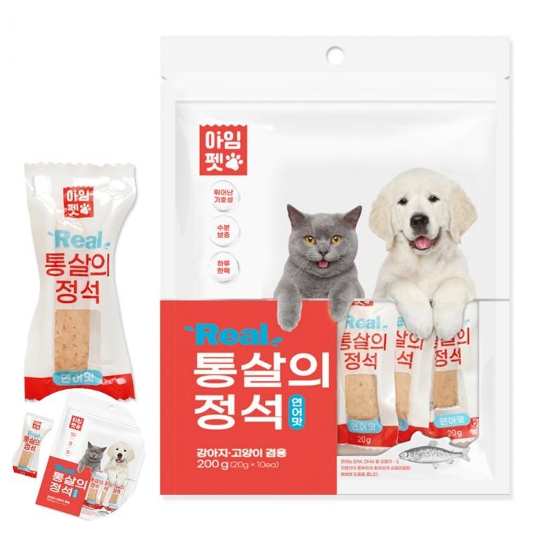 길고양이사료 어린고양이사료 새끼고양이사료 고양이먹이 아기고양이사료 통살의 정석 200g 연어 강아지 간