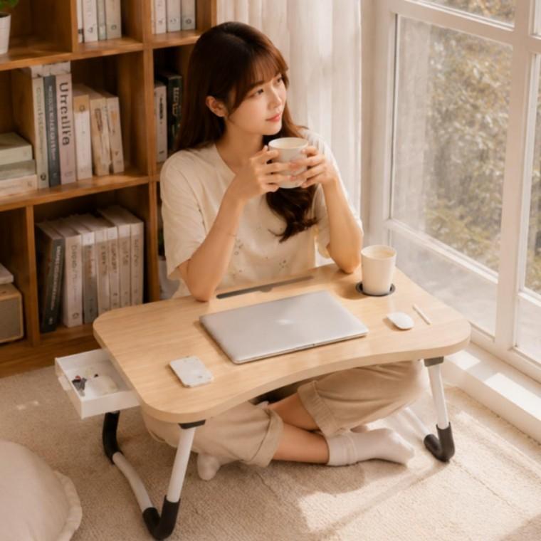좌식 접이식 거실 침대 캠핑 테이블 거치대