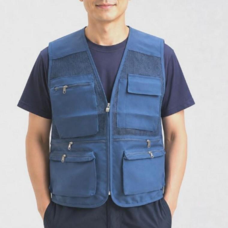 국산 사계절 망사 작업 낚시 등산 조끼