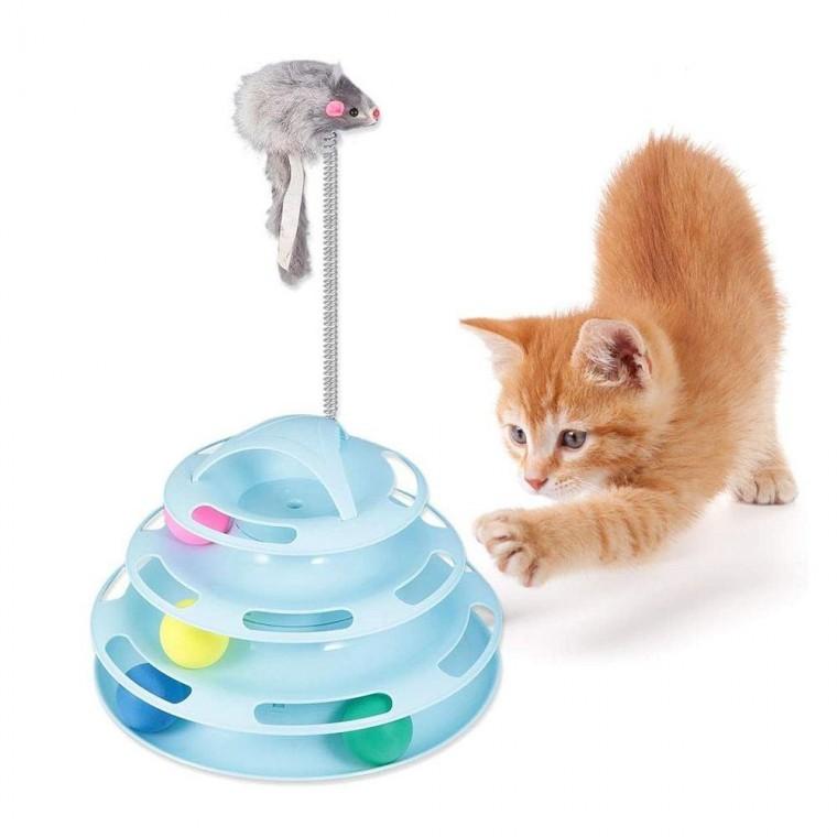 고양이 타워 장난감 쥐 사냥 낚시대 공놀이 장난감 장난감 쥐 자동 선물 애완 용품 고양이 반료묘 놀이