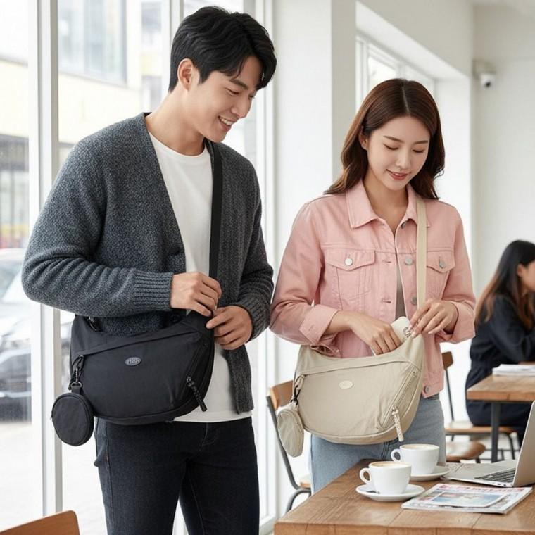 크로스백 미니 파우 케티스 캐주얼 패션 가방 미니키링 파우치 남녀 공용 커플