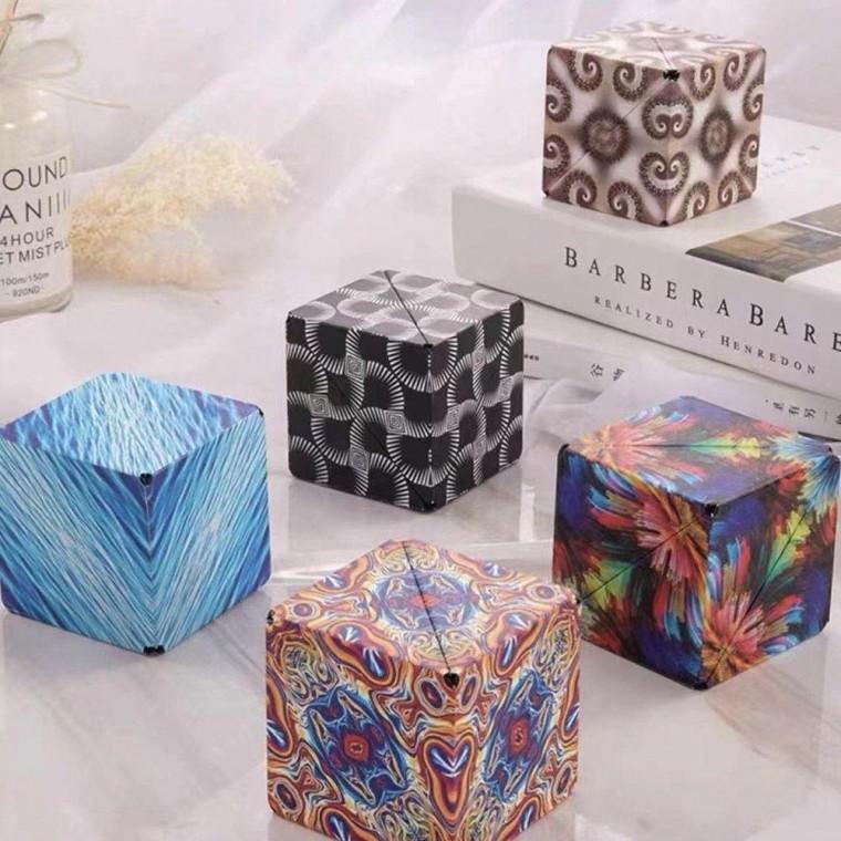우주큐브 입체 기하학 자석 변신 3D 네모 큐브 토이 변형 매직 네모 감각발달 우주 지능발달 3D 입체