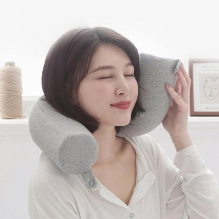 메모리폼 소재 여행 출장 비행기 기내용 다용도 목베개 목쿠션 낮잠용 캐리어 결합 베개 수면 안대 캠핑 피