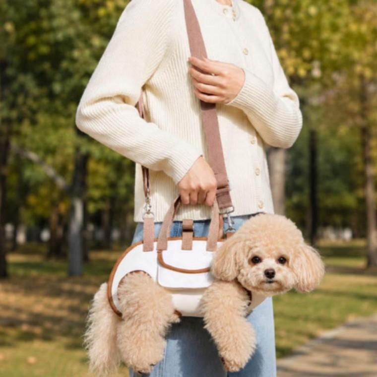 반려동물 산책 외출 이동 호보백 가방 숄더백 퍼피백