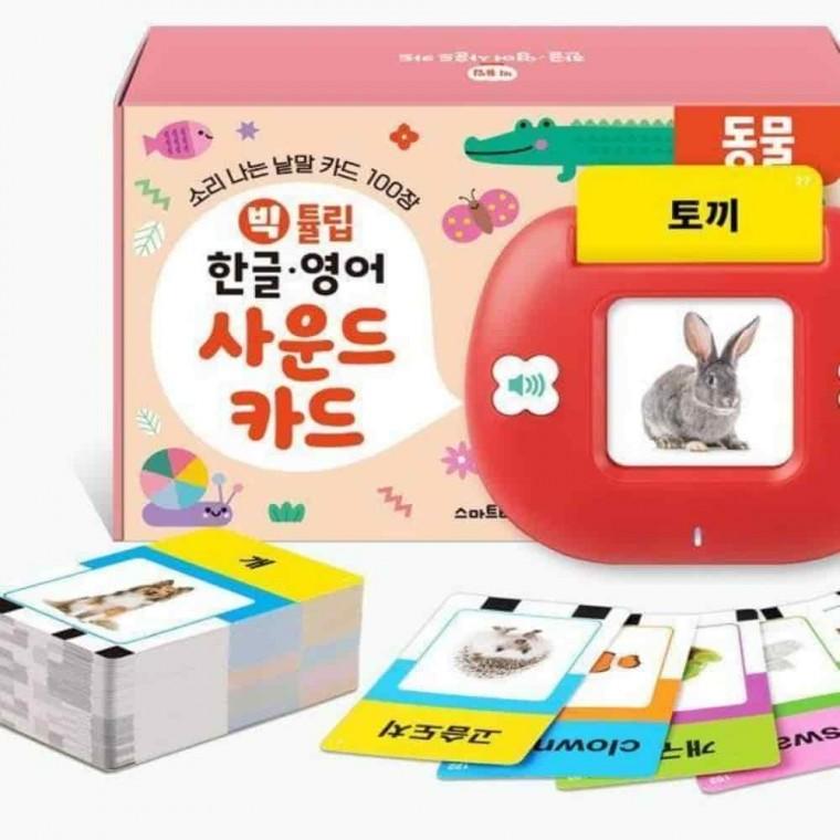 그림글자 한글연습 영어단어카드 플래시카드 빅튤립 사운드카드 동물