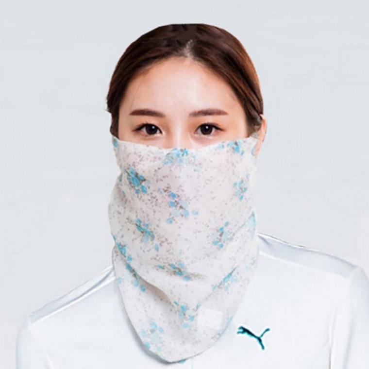 플라워 골프 자외선차단 햇빛가리개 페이스 커버 마스크