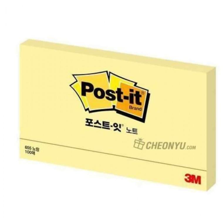 스티커메모지 접착식메모지 모니터메모 떡메모지 포스트잇 파스텔노랑 127x76