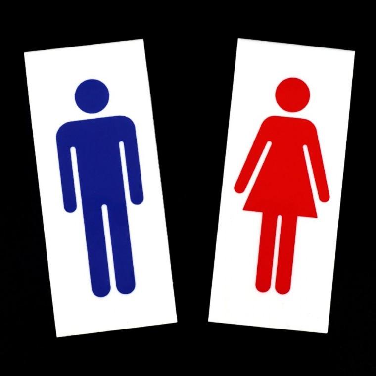 아크릴안내판 화장실 남녀 표지판 아크릴 구분 안내판 부착식 욕실 사인 그림