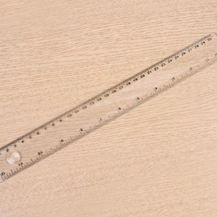 30cm 돋보기 플라스틱자 문구 눈금 직선 투명 확대경 사무 학교 측정 학생
