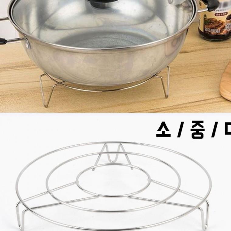 스틸 냄비받침대 소 스탠드 주방 철제 식탁 대 조리 중 삼발이 열차단 주방받침대