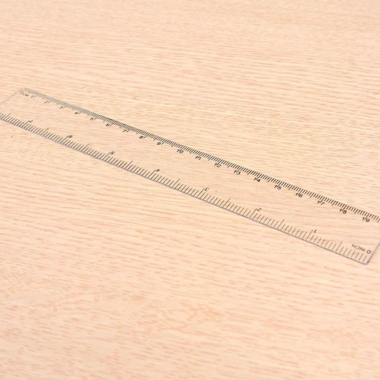 플라스틱자 20cm 학생 학교 눈금 필기 직선자 측정 사무 투명 문구 공부