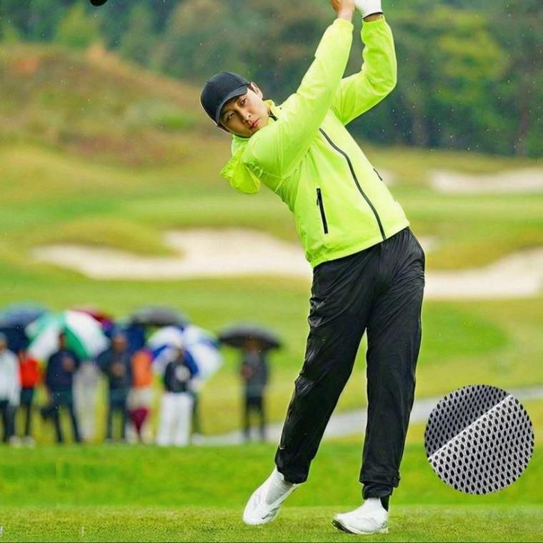 남여 휴대 초경량 메쉬내피 고급 골프우의 레인슈트 비옷 상하세트 초경량메쉬 슈트 코트 골프 우비 레인