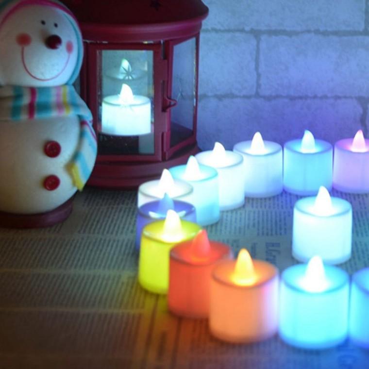 촛불 무드등 컬러 LED 건전지식 캔들라이트 인테리어 분위기 취침 점멸 전자양초