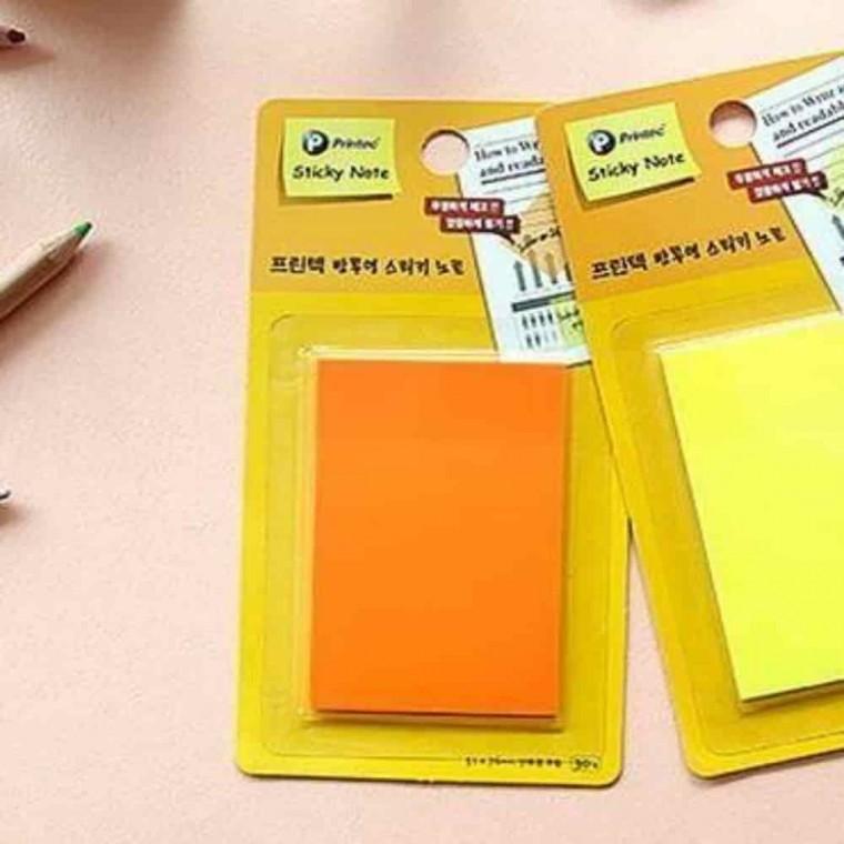 메모패드 메모스티커 접착메모지 점착식메모지 점착 메모지 주황 51x76 30매
