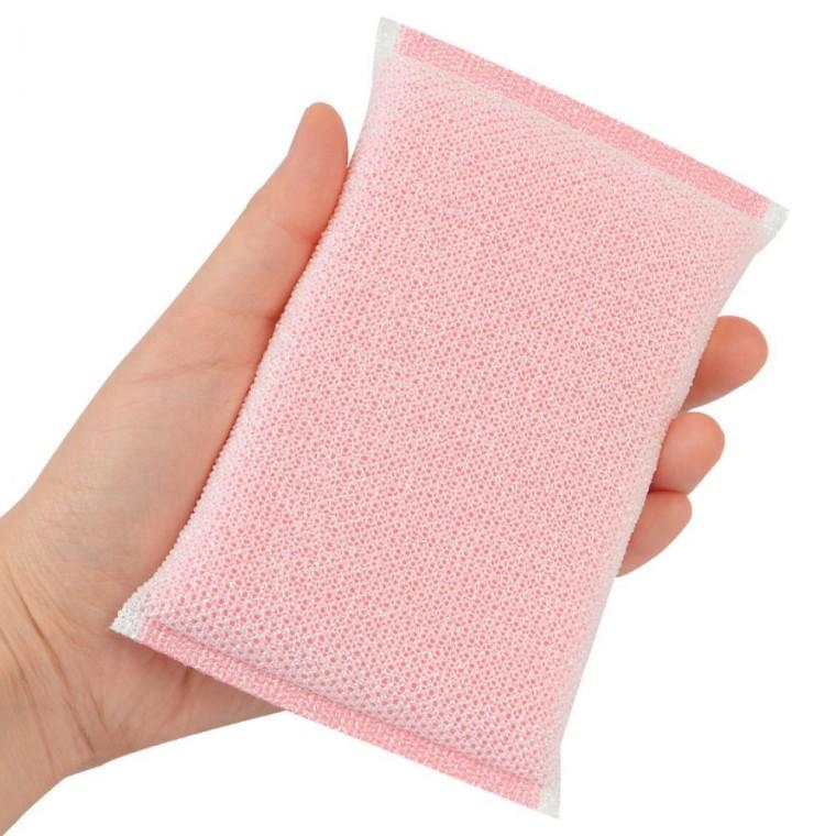 건강 양면 크리스탈 수세미 그물 세척 거품 망 망사 2P 주방 설거지