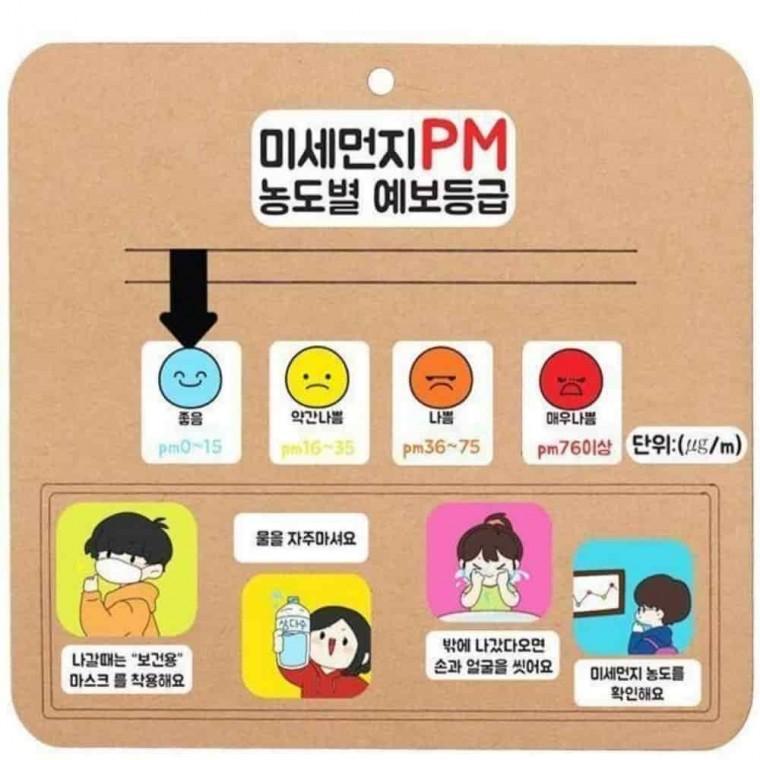 환경교육교구 만들기패키지 DIY만들기세트 학습교구 미세먼지표 만들기 10개