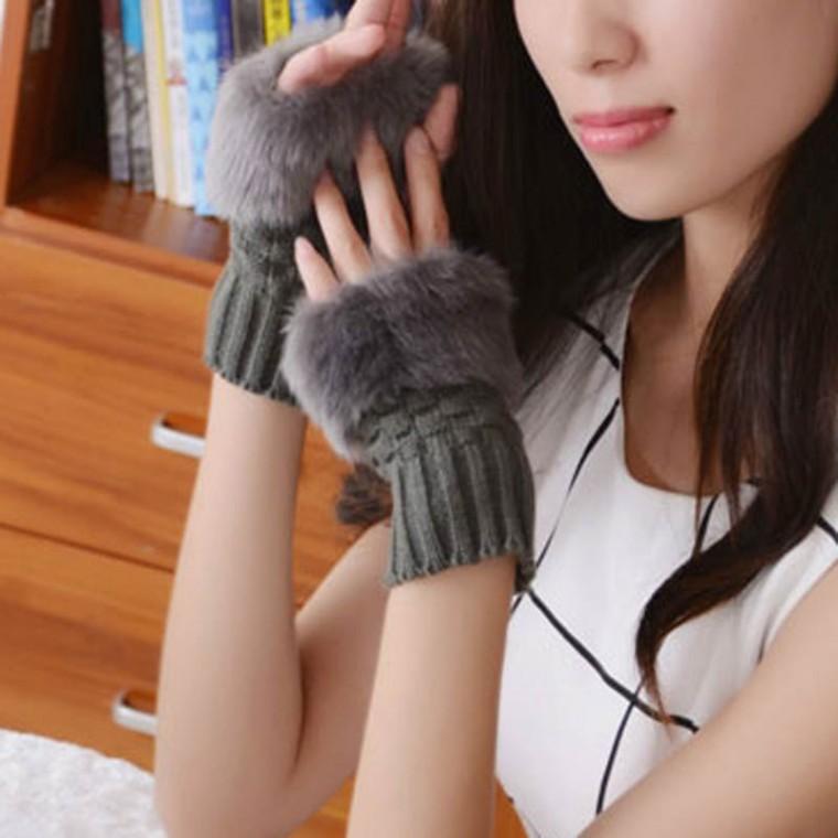 부드러운 토끼털 핸드워머 여성 방한 장갑 겨울팔토시 손토시 암워머