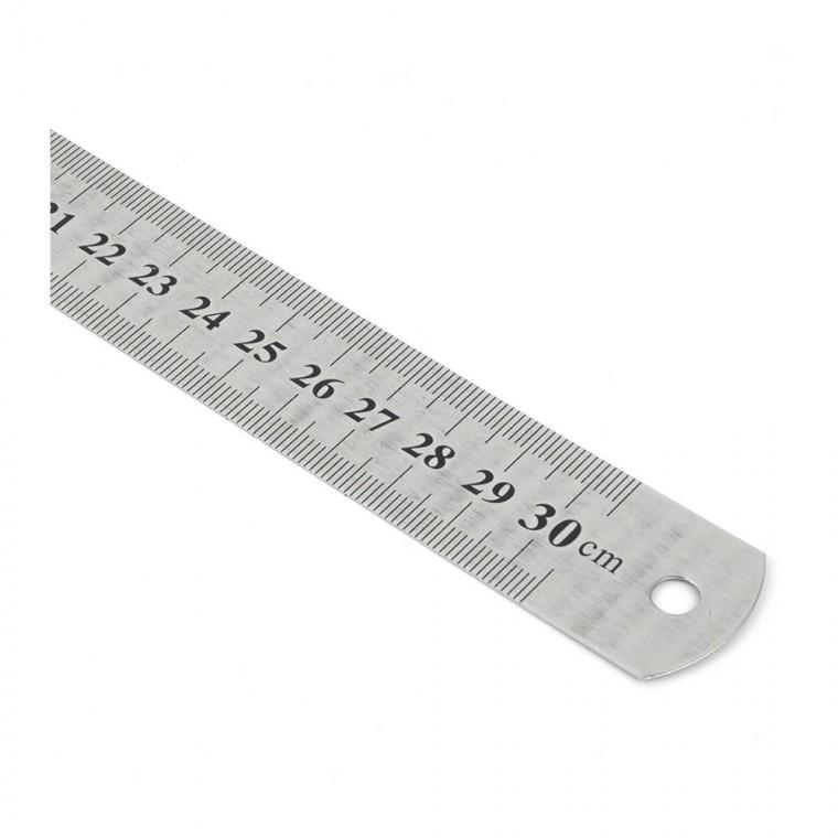 철자 30cm 직자 쇠자 목공 제도 두꺼운 정밀 측정 스틸 눈금 사무 학습
