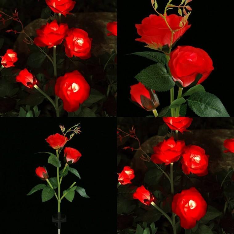 장미 LED 태양광 꽃정원등 레드 야외정원등 정원태양광등