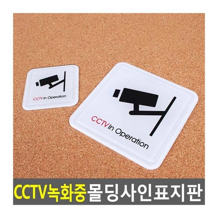 표찰 CCTV녹화중 몰딩사인 표지판 벽부착 출입문 방범 경고 입체