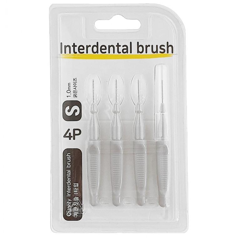 우일 치간칫솔I타입 (4P S) 1.0mm 휴대용 치석제거
