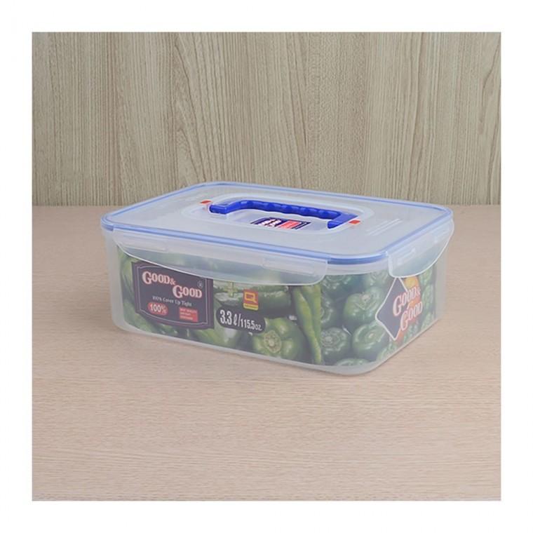 반찬통 핸들 밀폐저장통 3.3L 4.7L 손잡이형 냉장고 식품보관용 7L 뚜껑
