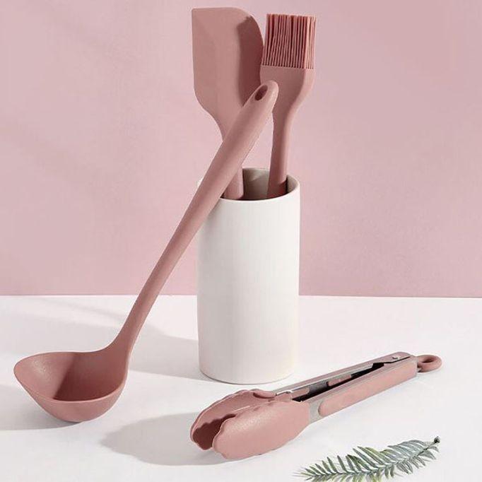 실리콘 주방 집게 빵 샐러드 집게 요리핀셋 핑크 27cm