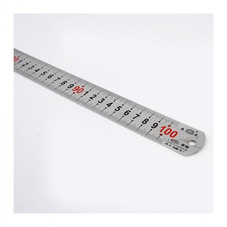 100cm 쇠자 철자 긴자 고리 눈금 측정 목공 양면 스틸자 재단 직자 스틸방안자