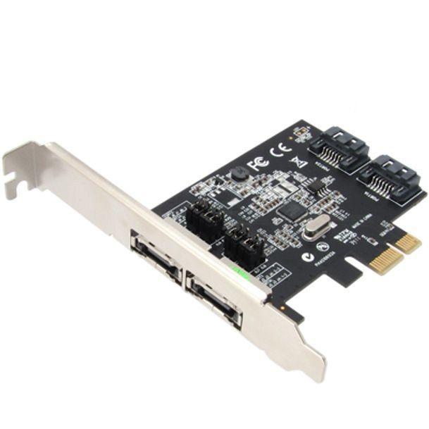 2포트 PCI Express 레이드 카드 슬림PC sata2 esata