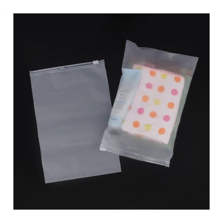반투명 PVC 지퍼 여행 파우치 화장품 서류 문서 17x25cm 휴대 수첩
