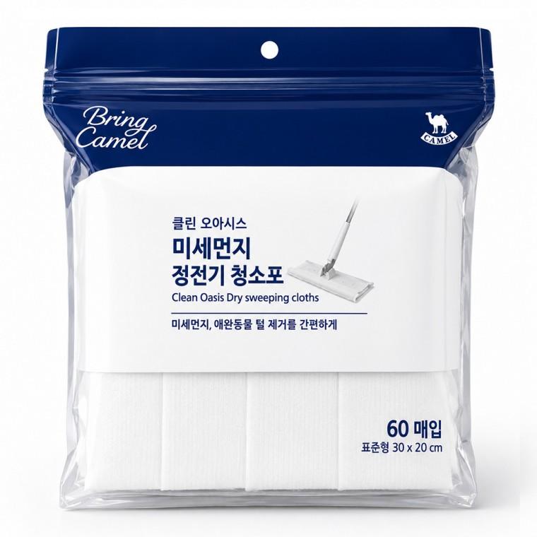 [도매포유]클린 오아시스 먼지 정전기 청소포 60매입