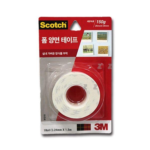 3M 양면 테이프 폼 테이프 사무 포장 접착지 12mm 2M