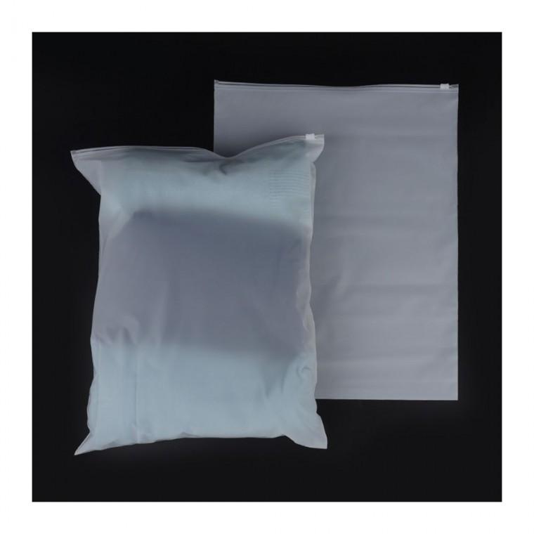 반투명 PVC 지퍼 대형 옷 파우치 여행 이불 침구 정리 35x45cm 의류