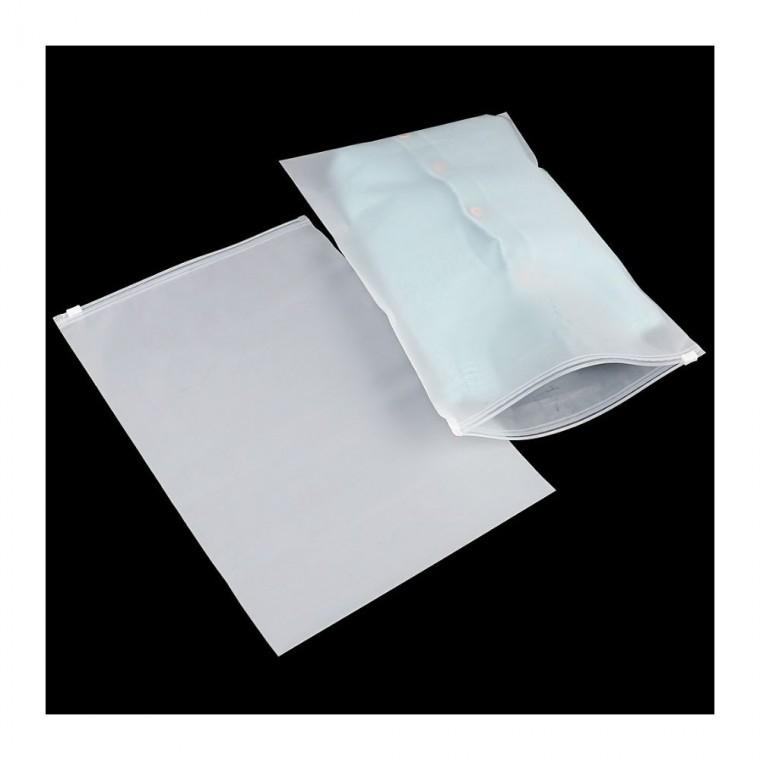 반투명 PVC 지퍼 옷 이불 파우치 여행 정리 25x35cm 서류 의류