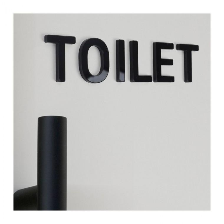 화장실 표지판 TOILET 입체 표시 사인 문패 매장 안내 사무실 부착식 블랙