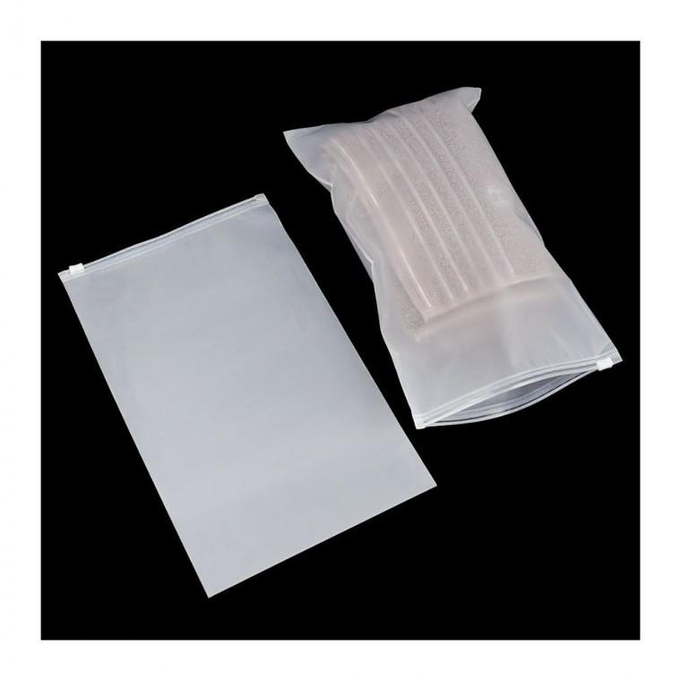 반투명 PVC 지퍼 정리 여행 노트 서류 파우치 20x30cm 의류 태블릿