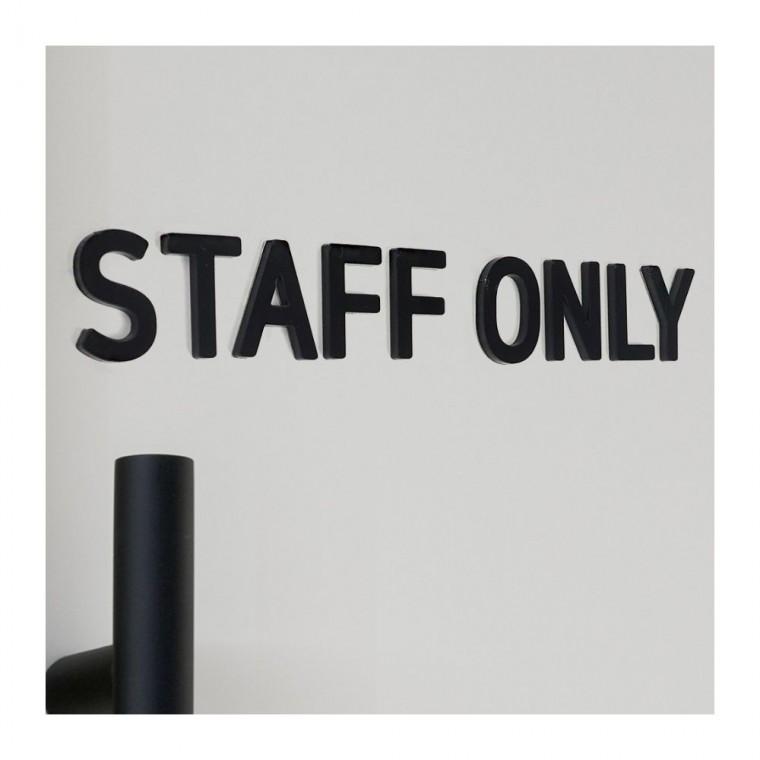 직원전용 표지판 STAFF 매장 블랙 입체 사무실 문패 부착식 안내 ONLY