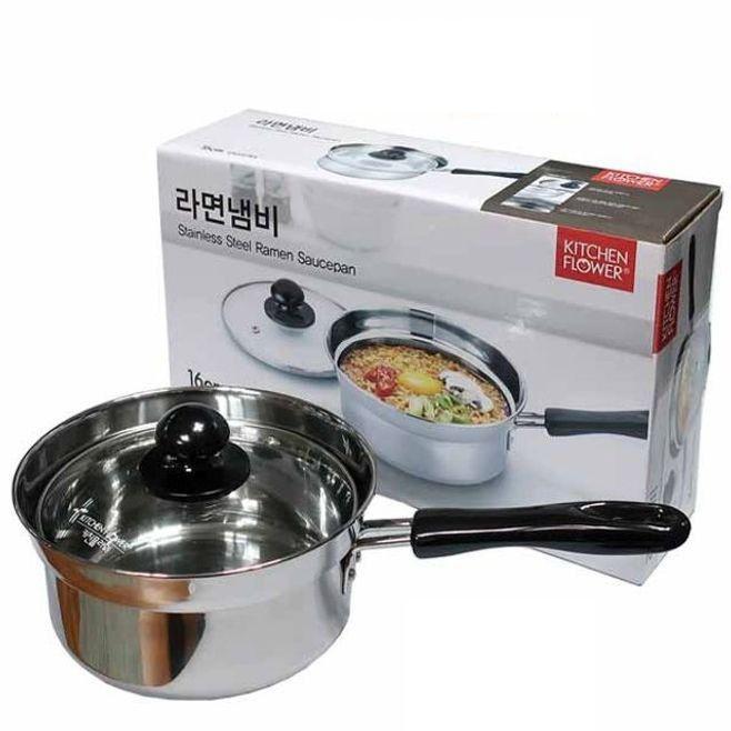 키친플라워 인덕션 라면냄비 16cm 전골 찌게 곰솥