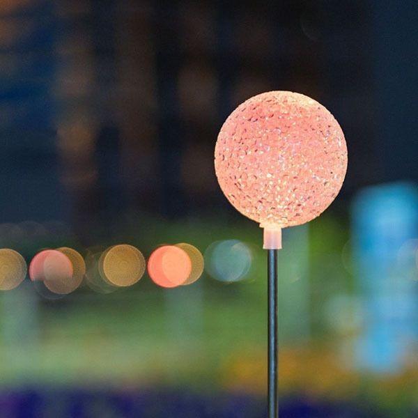 Coms 태양광 LED 정원등 White 스노우볼 야외조명