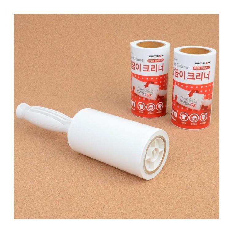 깔끔이 롤클리너 먼지제거 점착력 카페트 침구 청소 보풀 테이프식 휴대용 의류