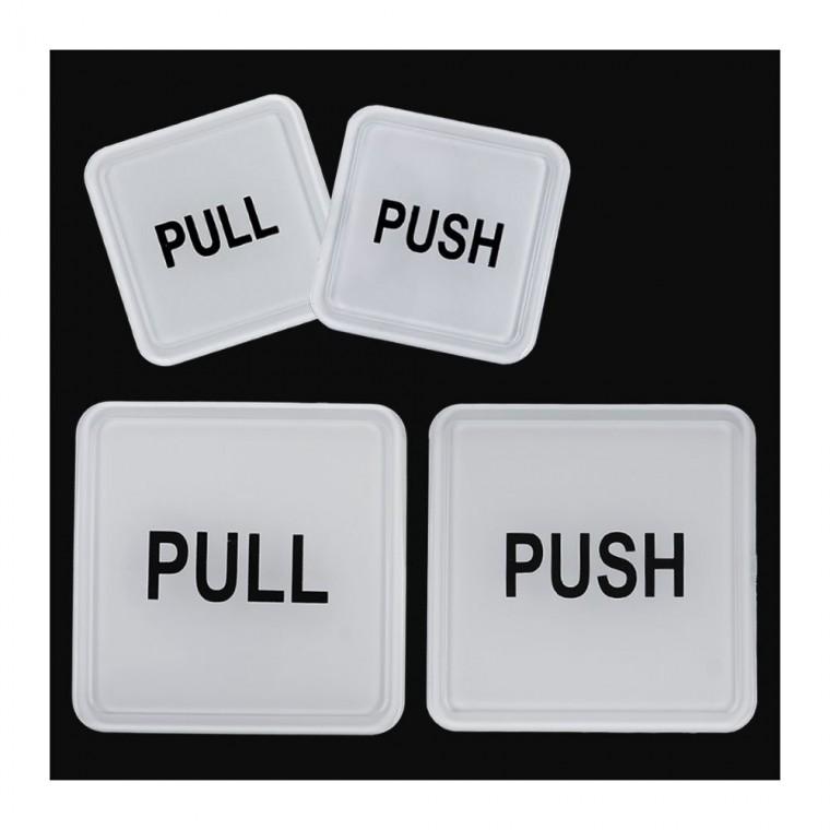 PULL PUSH 당기세요 안내판 부착형 검정 밀어주세요 출입문 몰딩