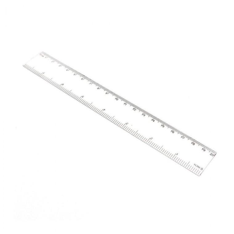 20cm 플라스틱자 학생 투명 공부 직선자 학교 필기 눈금 사무 측정 문구